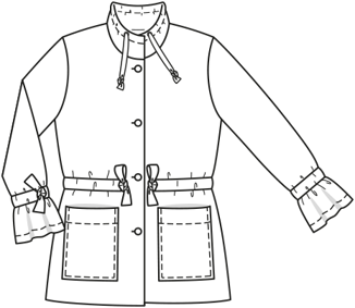 Jacket fabrics Parka A, B 125 | 01/19 | PDF Sewing Pattern