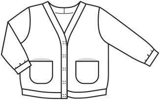 Wool/Cotton Cardigan A, B 132 | 02/19 | PDF Sewing Pattern