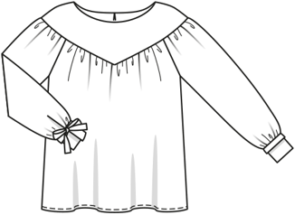 katoen blouse 120 | Burda Style 05/19 | PDF naaipatronen
