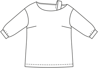 linnen blouse 124 | Burda Style 05/19 | PDF naaipatronen