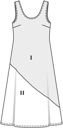 crêpe jurk 106 | Burda Style 06/19 | PDF naaipatronen