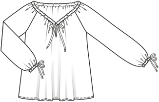 katoen tuniek 106 | Burda Style 07/19 | PDF naaipatronen