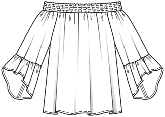 lichte stof tuniek 127 | Burda Style 07/19 | PDF naaipatronen