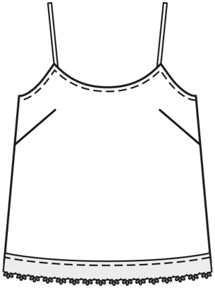 zijde topje 114 | Burda Style 08/19 | PDF naaipatronen