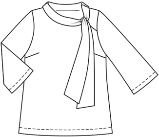 tricotstof tuniek 127 | Burda Style 08/19 | PDF naaipatronen