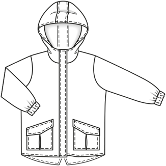 katoen kinderparka 130 | Burda Style 08/19 | PDF naaipatronen