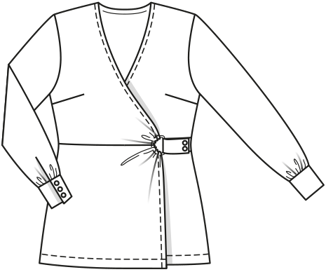 Wrap Shirt (Plus Size) #126 09/2019 | PDF Sewing Pattern