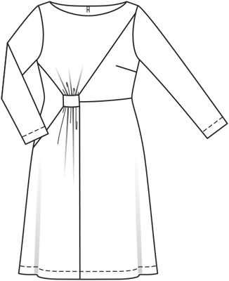 Robe en Jersey 124 | Burda Style 10/19 | Patron de couture PDF