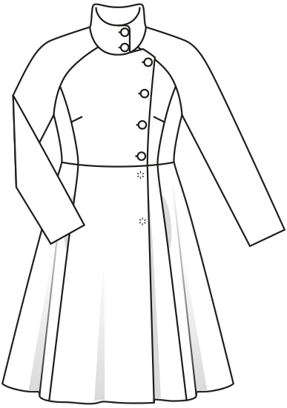 Viscose Coat 116 |Burda Style 12/19 | PDF Sewing Pattern