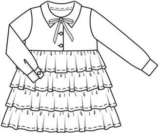 Viscose Dress 128 |Burda Style 12/19 | PDF Sewing Pattern
