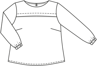 Crepe Blouse 123 B|Burda Style 01/20 | PDF Sewing Pattern