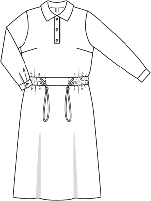 Robe en 125 | Burda Style 01/20 | Patron de couture PDF