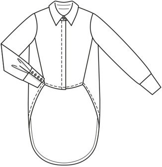 Plumetis Blouse 110|Burda Style 02/20 | PDF Sewing Pattern