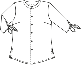 Viscose Tunic Top 125|Burda Style 02/20 | PDF Sewing Pattern