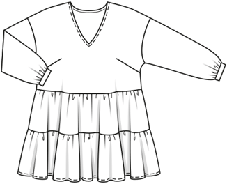 Cotton Tunic Top 113|Burda Style 05/20 | PDF Sewing Pattern