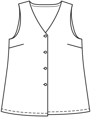 Blusa de Linen  #125  A | Burda Style 05/20 | Patrón de costura PDF