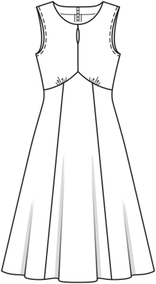 Robe en Viscose n°103 B | Burda Style 06/20 | Patron de couture PDF