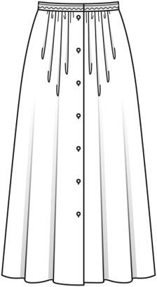 rok #113  B | crêpe | burda style 07/2020 | PDF naaipatronen