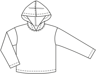 Jersey Hoodie 116|Burda Style 07/20 | PDF Sewing Pattern