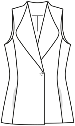 Gilet #116 | tricotstof | burda style 08/2020 | PDF naaipatronen