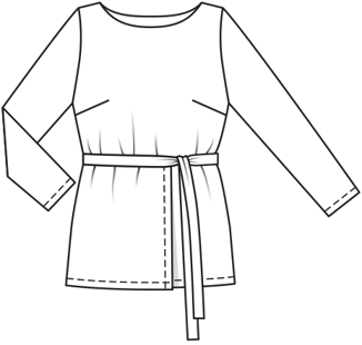 Satin Blouse 113|Burda Style 10/20 | PDF Sewing Pattern