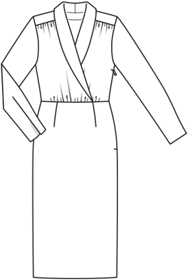 Robe avec surjupe en Soie n°121 | Burda Style 10/20 | Patron de couture PDF