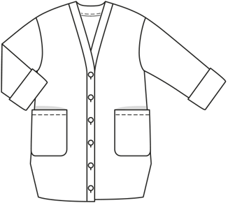 Veste en Maille n°102 A (Variations A&B) | Burda Style 11/20 | Patron de couture PDF