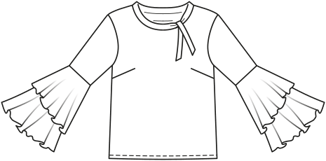 Blusa en Poliéster #102 | Burda Style 01/21 | Patrón de costura PDF