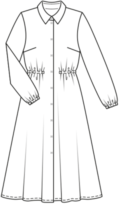 Robe en Tissu léger n°108 | Burda Style 01/21 | Patron de couture PDF
