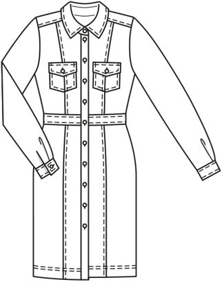 Robe en Denim n°118 | Burda Style 02/21 | Patron de couture PDF