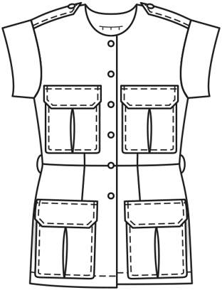 vesje #121 | Denim | burda style 02/2021 | PDF naaipatronen