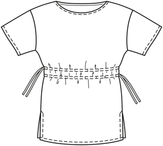 Cotton , Silk , Mesh Tunic Top 101 B|Burda Style 4/21 | PDF Sewing Pattern