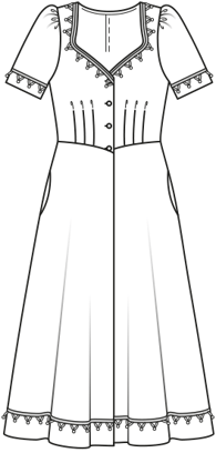 Vestido en algodón #111  B | Burda Style 05/21 | Patrón de costura PDF