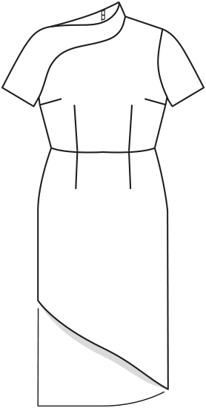 Vestido en crep #122 | Burda Style 06/21 | Patrón de costura PDF