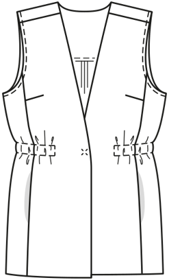 Gilet #129  B | jacquardstof | burda style 06/2021 | PDF naaipatronen
