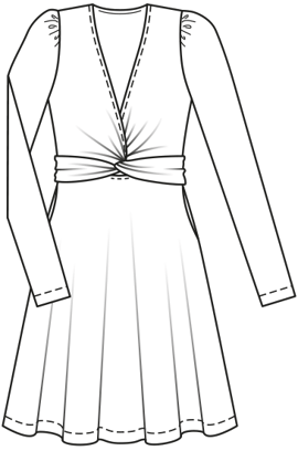 Robe en Jersey n°113 A | Burda Style 07/21 | Patron de couture PDF
