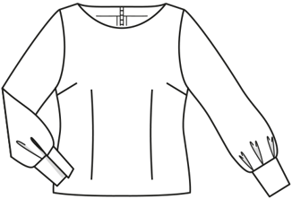 Polyester , Crepe Blouse 102|Burda Style 08/21 | PDF Sewing Pattern