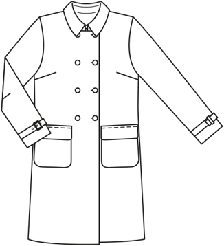 trenchcoat #110 | viscose | burda style 08/2021 | PDF naaipatronen
