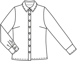 Chambray , Viscose Blouse 121|Burda Style 08/21 | PDF Sewing Pattern