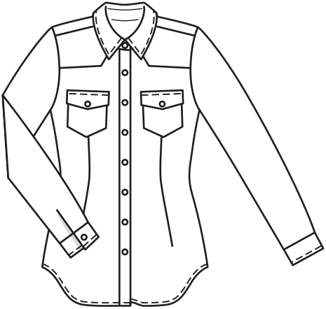 Burda 6849 - Blus Skjorta - Dam