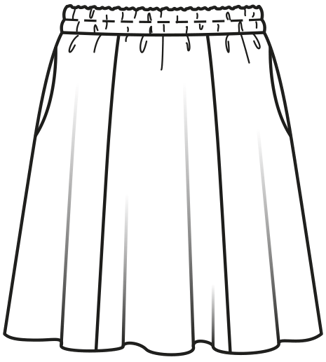 Burda 6586 - Kjol - Dam