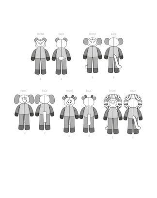 Patrons McCalls Peluches douillettes #M8333OS