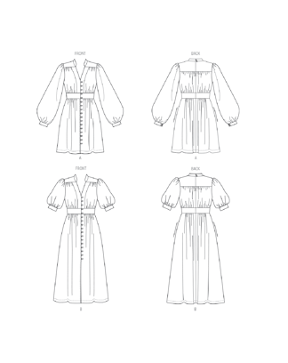 Patron Vogue robe femme style années 50 #V1934 taille 44-52
