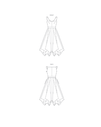 Patron Vogue Robe Femme avec corsage #V1935 Taille 44-52