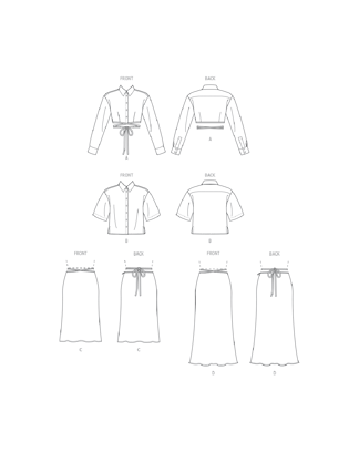 Patrons Vogue Blouse et Jupe Femme #V1944 Taille 30-38