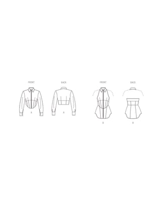 Patron Vogue V1956F5 Blouse femme avec fermeture éclair Taille 42-50