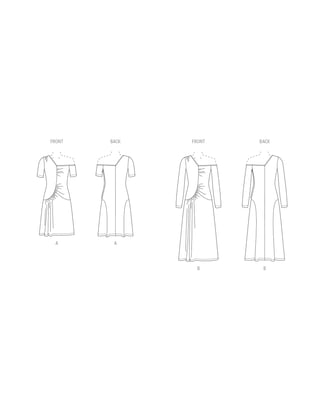 Patron Vogue V1968B5 Robe femme robe épaules dénudées taille 34-42