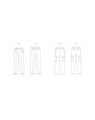 Patron Vogue Pantalon homme coupe étroite #V1996 Taille 54-62
