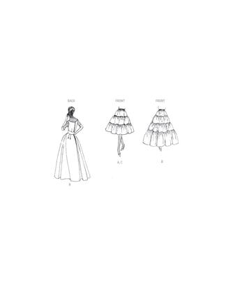 Patron Vogue Robe vintage femme et jupon # V2003 Taille 42-50