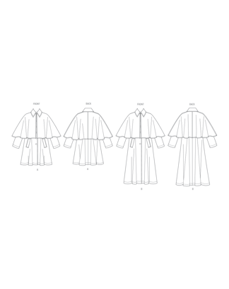 Patron Vogue Manteau Femme #V2074.A Taille S-XXL